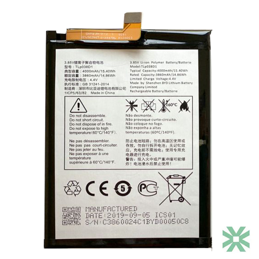 Alcatel 1S 2021 (6025H) Uyumlu Batarya Pil 4000 mAh (TLp038DA)