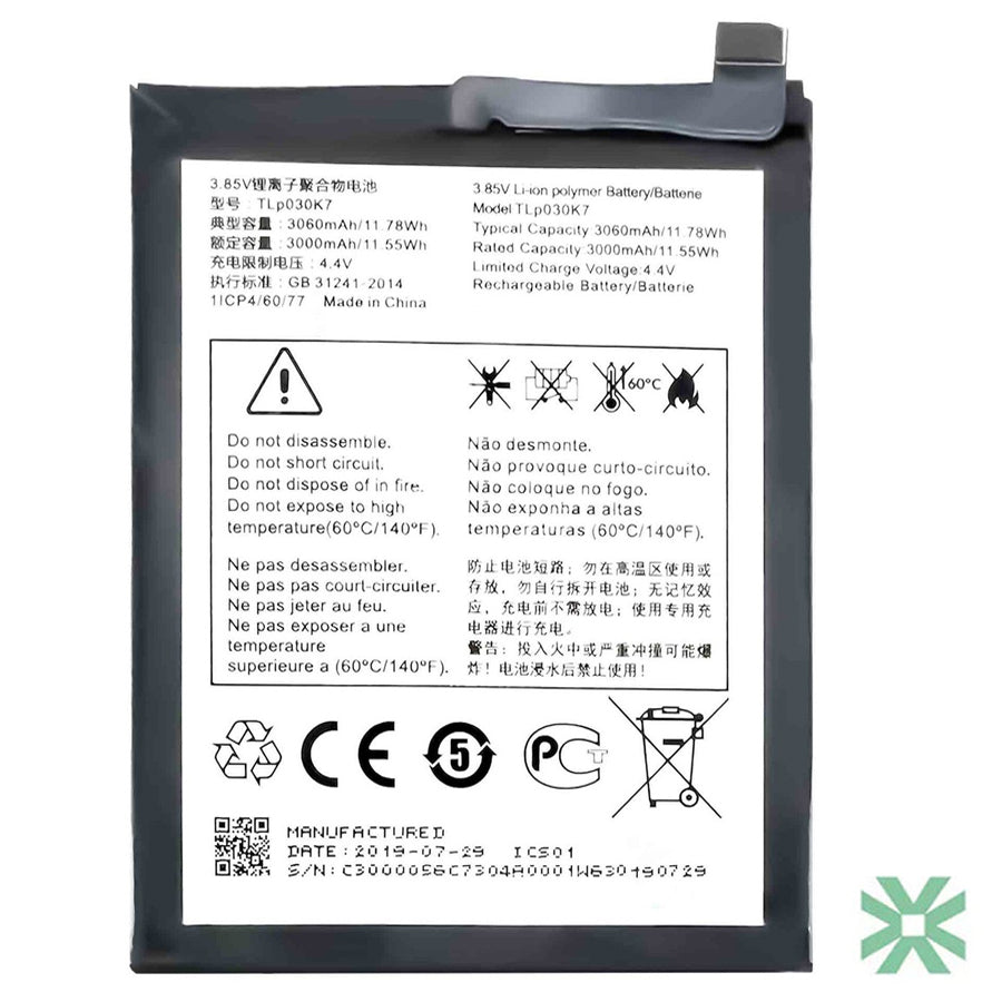 Alcatel 1S (5024A) Uyumlu Batarya Pil 3060 mAh (TLP030K7)