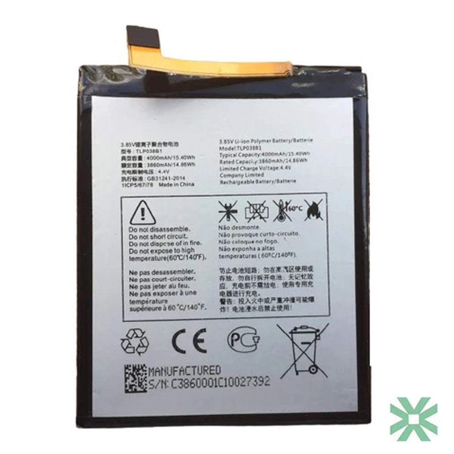 Alcatel A7 XL (7071D, 7071DX) Uyumlu Batarya Pil 4000 mAh (TLp038B1)