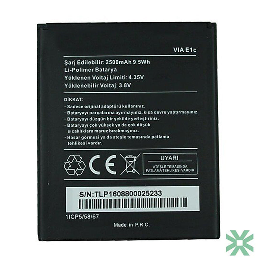Casper Via E1C (TN-E1C veya WSBT.TN-E1C) Uyumlu Batarya Pil 2500 mAh