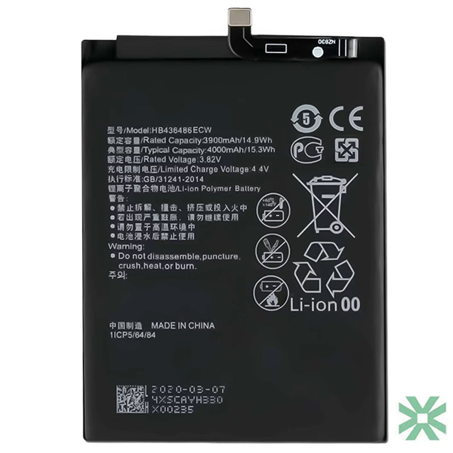 Huawei HONOR 20 Pro (YAL-L41) Uyumlu Batarya Pil 4000 mAh (HB436486ECW)