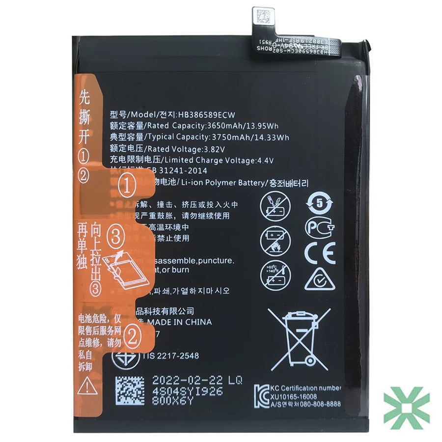 Huawei HONOR 8X (JSN-L21) Uyumlu Batarya Pil 3750 mAh (HB386589ECW)