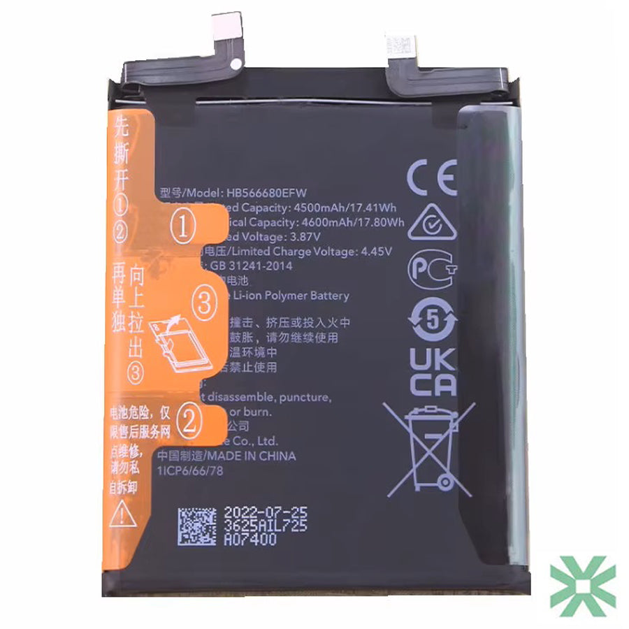 Huawei HONOR Magic 3 (ELZ-AN00) Uyumlu Batarya Pil 4600 mAh (HB566680EFW)