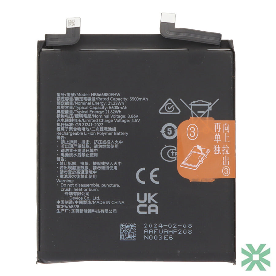Huawei HONOR Magic 6 Pro (BVL-AN16) Uyumlu Batarya Pil 5600 mAh (HB566880EHW)