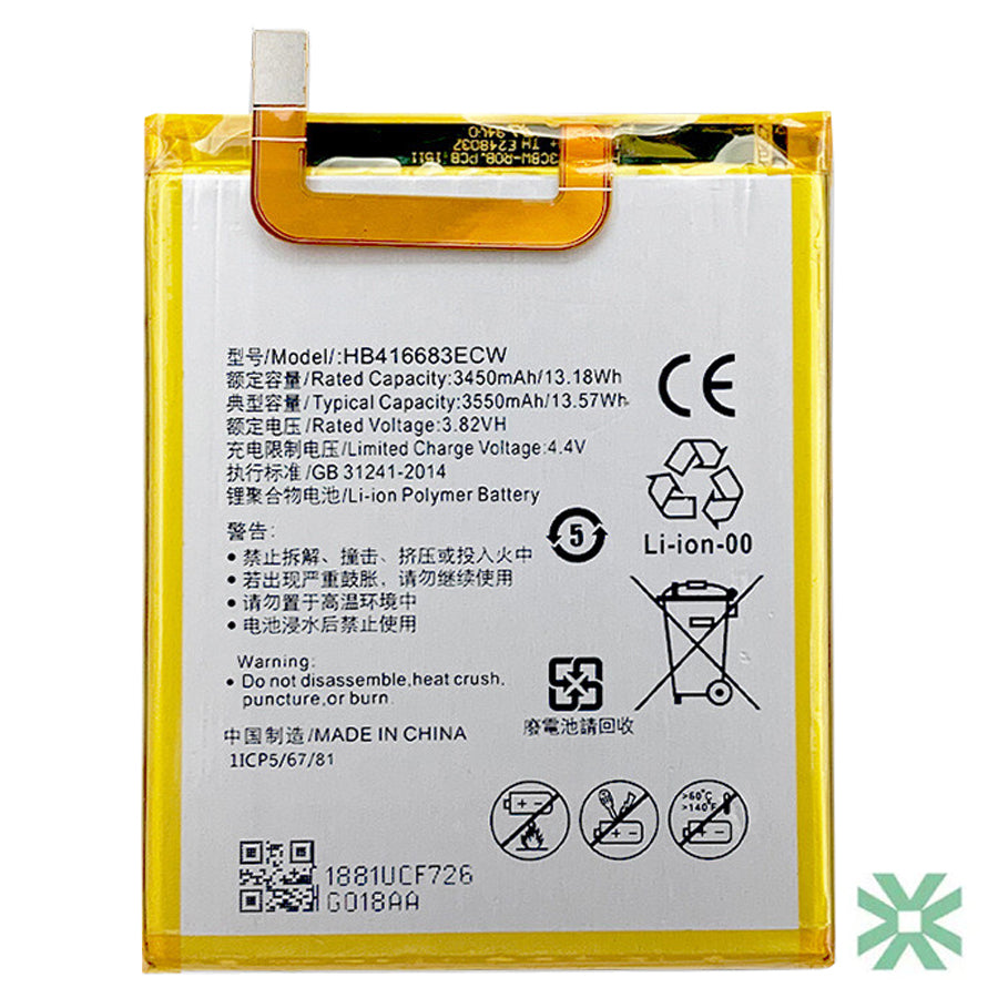 Huawei Nexus 6P (H1511 ve H1512) Uyumlu Batarya Pil 3450 mAh (HB416683ECW)