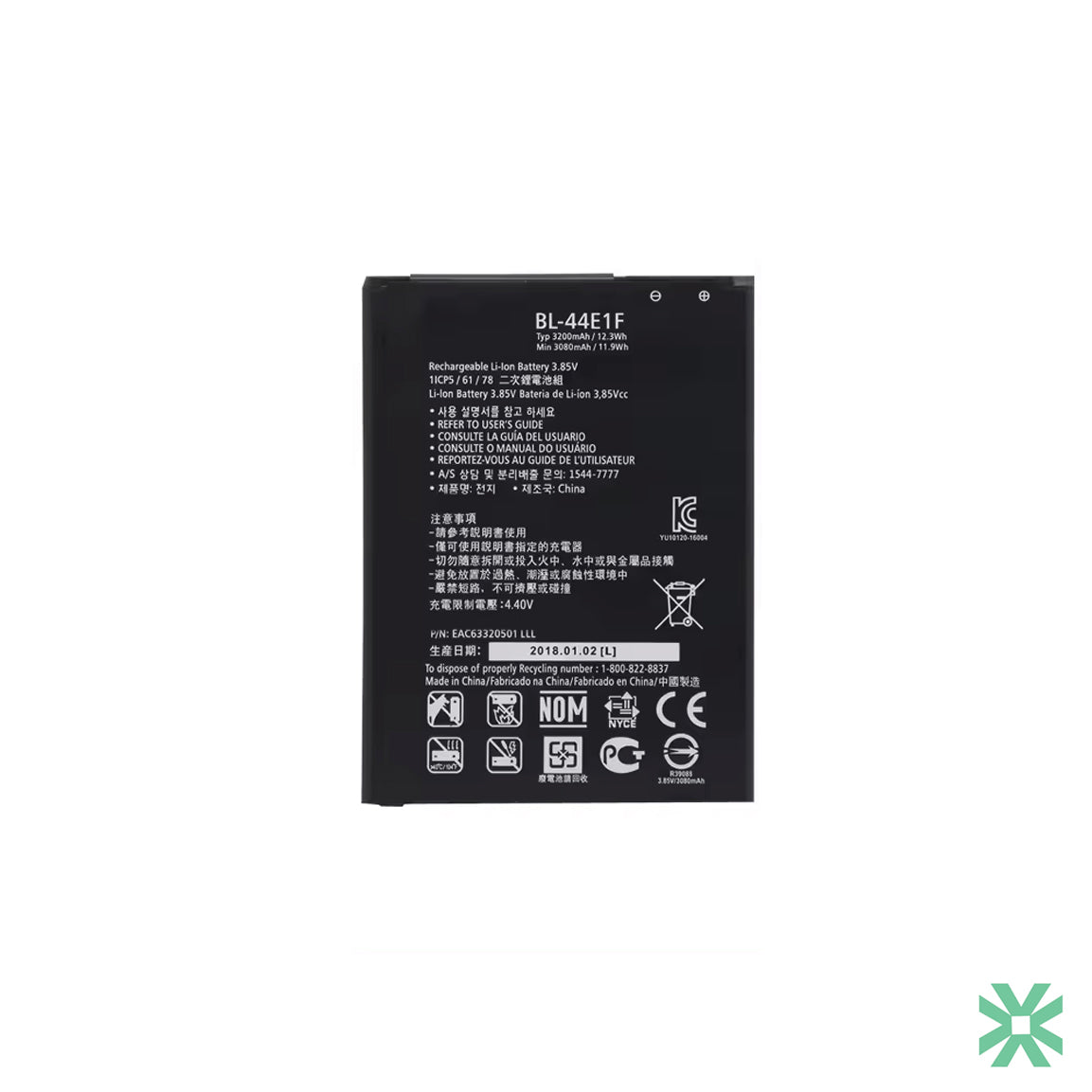LG STYLUS 3 - M400Y Uyumlu Batarya Pil 3200 mAh (BL-44E1F)