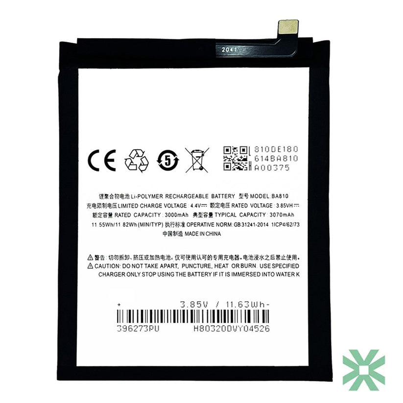 Meizu M8C (M810H, M810L) Uyumlu Batarya Pil 3070 mAh (BA810)