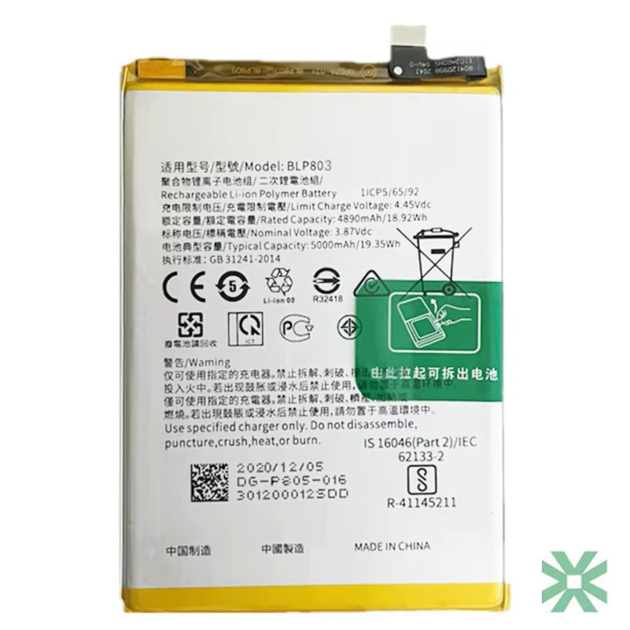 Realme 7i (RMX2103) Uyumlu Batarya Pil 5000 mAh (BLP803)