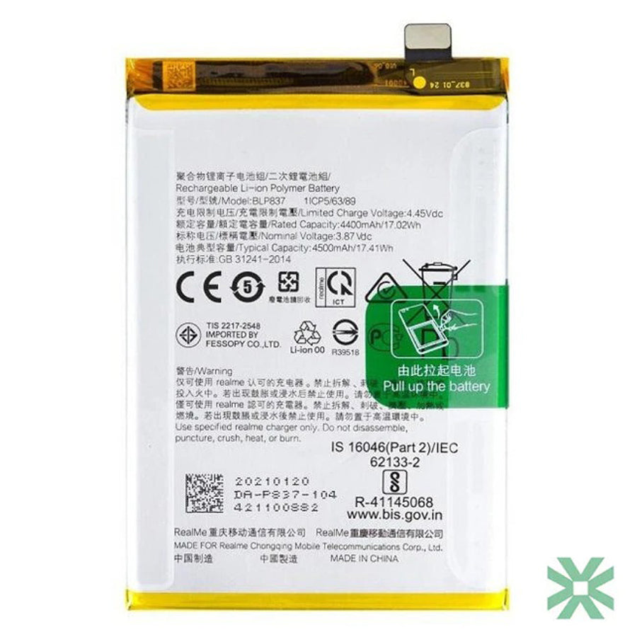 Realme 8 Pro (RMX3081) Uyumlu Batarya Pil 4500 mAh (BLP837)