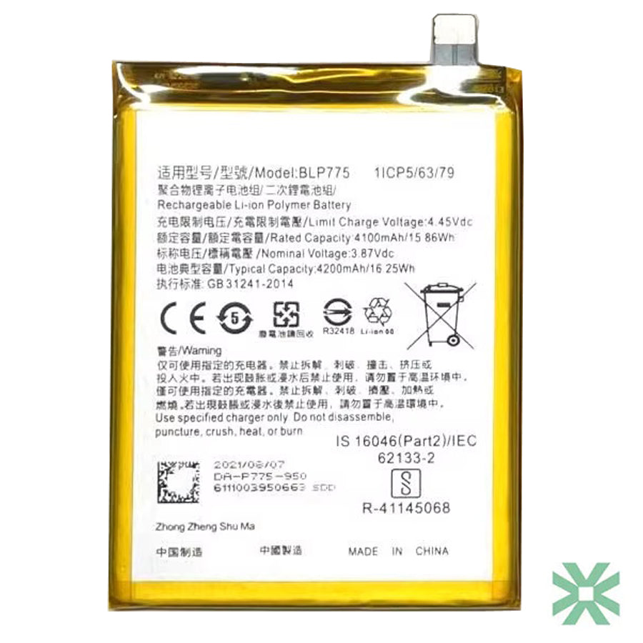 Realme X3 SuperZoom (RMX2086) Uyumlu Batarya Pil 4200 mAh (BLP775)