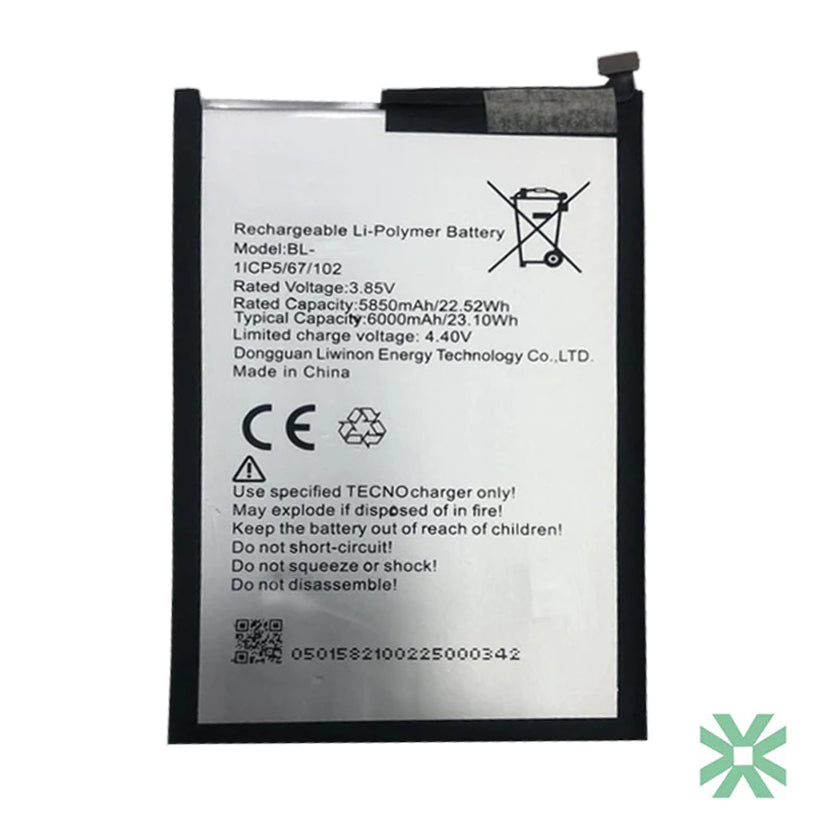 Tecno Pova (LD7, LD7j) Uyumlu Batarya Pil 6000 mAh (BL-58BT)