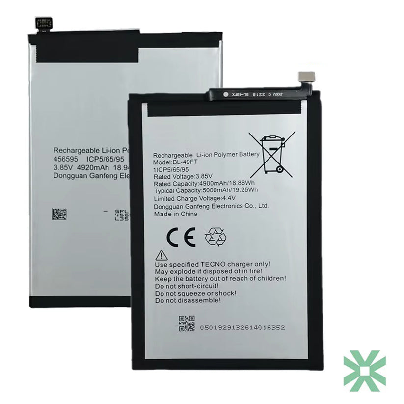 Tecno Pop 8 (BG6h, BG6i) Uyumlu Batarya Pil 5000 mAh BL-49NT