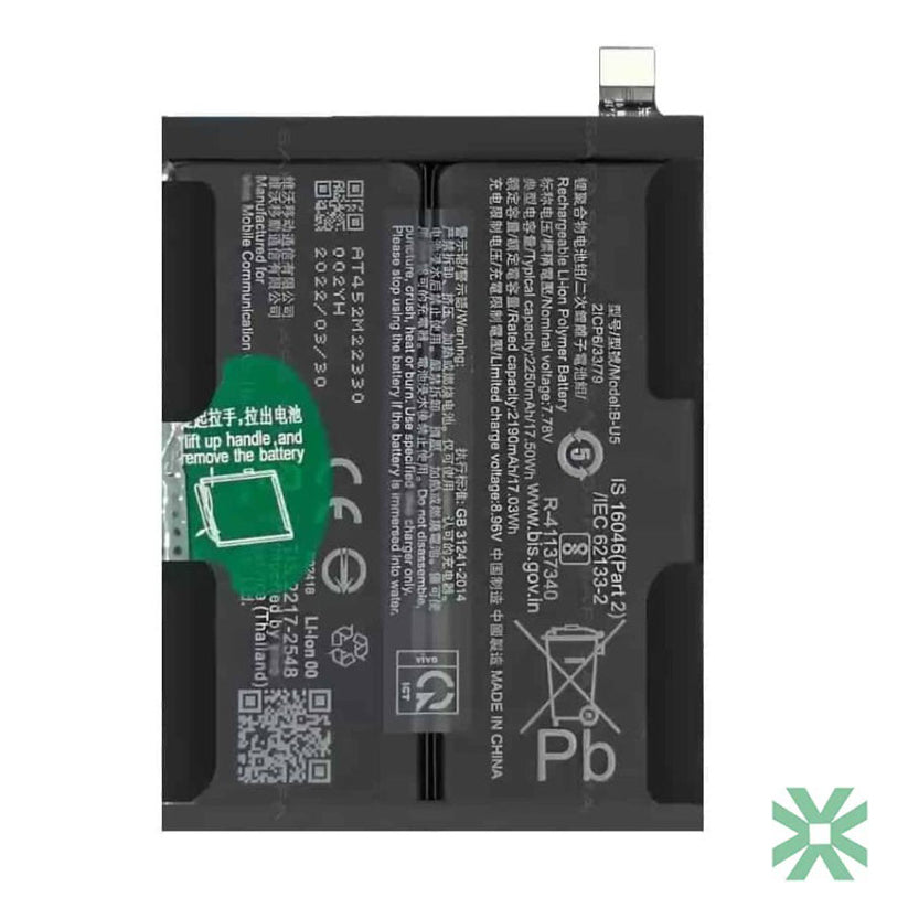 Vivo X80 Lite (V2208) Uyumlu Batarya Pil 4500 mAh (B-U5)
