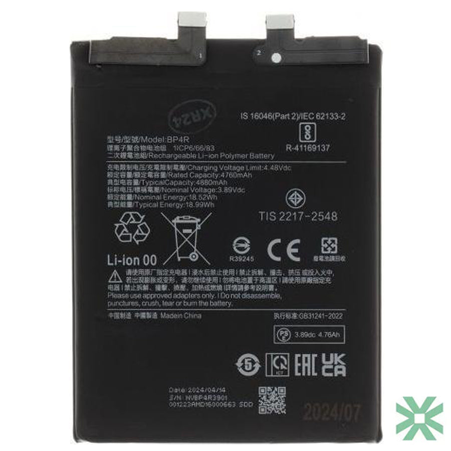 Xiaomi 14 Pro (23116PN5BC, 23116PN5BG) Uyumlu Batarya Pil 4880 mAh (BP4R)