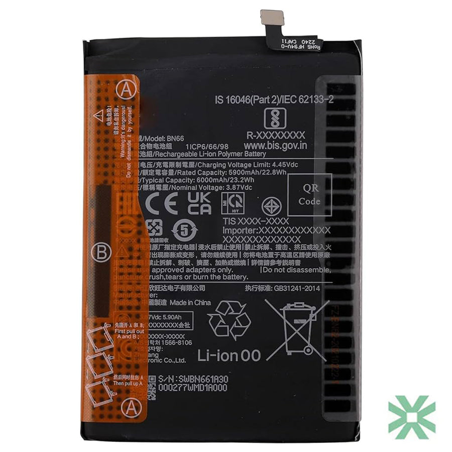 Xiaomi POCOPHONE C40+ (220533QPI) Uyumlu Batarya Pil 6000 mAh (BN66)