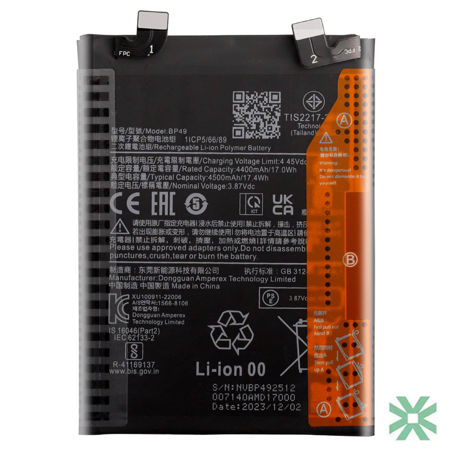 Xiaomi POCOPHONE F4 (22021211RG) Uyumlu Batarya Pil 4500 mAh (BP49)