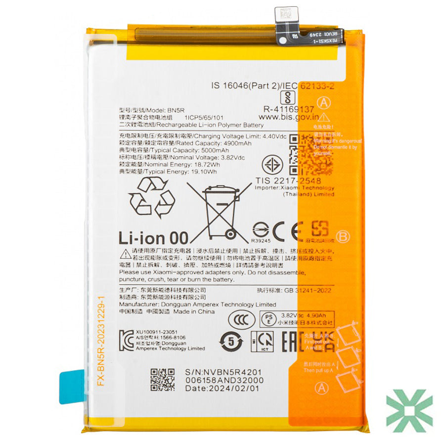 Xiaomi REDMİ A3 Pro (2409BRN2CG) Uyumlu Batarya Pil 5160 mAh (BN5R)