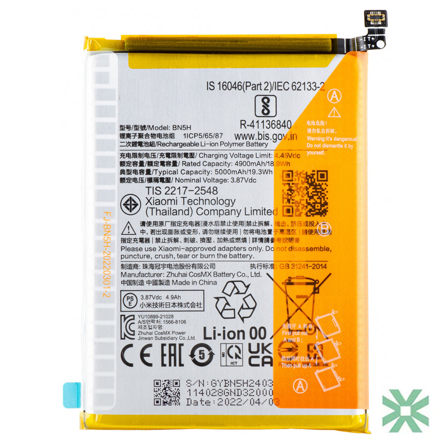 Xiaomi REDMİ Note 11R (22095RA98C) Uyumlu Batarya Pil 5000 mAh (BN5H)