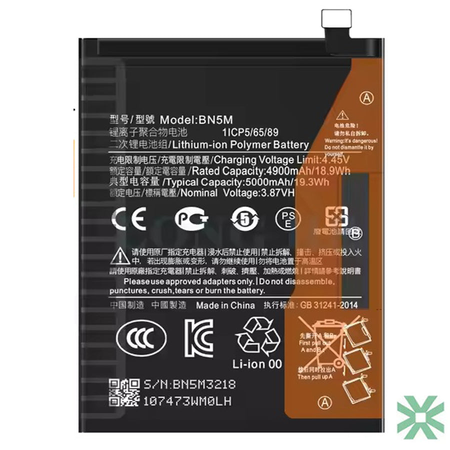 Xiaomi REDMİ Note 12 4G (23021RAAEI, 23021RAAEG) Uyumlu Batarya Pil 5000 mAh (BN5M)