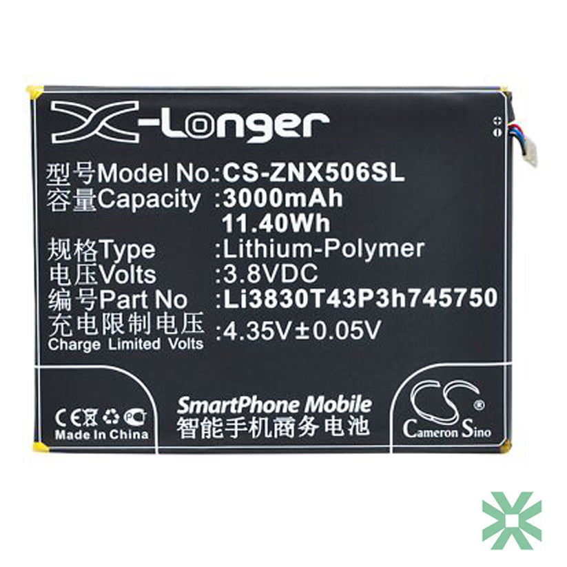 ZTE Nubia Z7 (NX505J) Uyumlu Batarya Pil 3000 mAh (Li3830T43P3hB34243i)