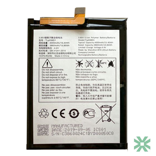 Alcatel 1S 2021 (6025H) Uyumlu Batarya Pil  4000 mAh (TLp038DA)