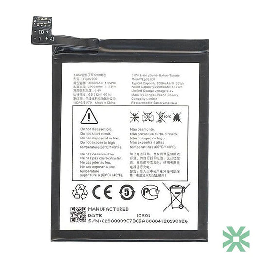 Alcatel 1X 2019 (5008T) Uyumlu Batarya Pil  3000 mAh (TLp029D1 - TLp029D7)