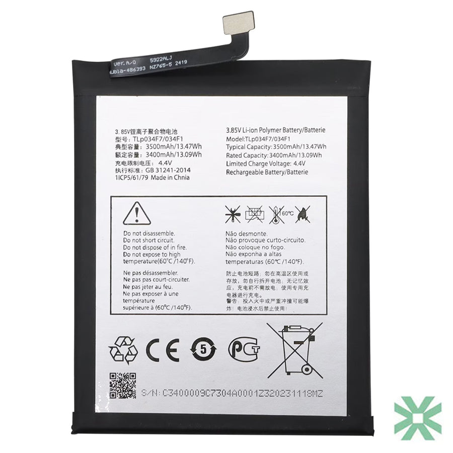Alcatel 3 2019 (5053D) Uyumlu Batarya Pil  3500 mAh (TLP034F1 - TLP034F7)