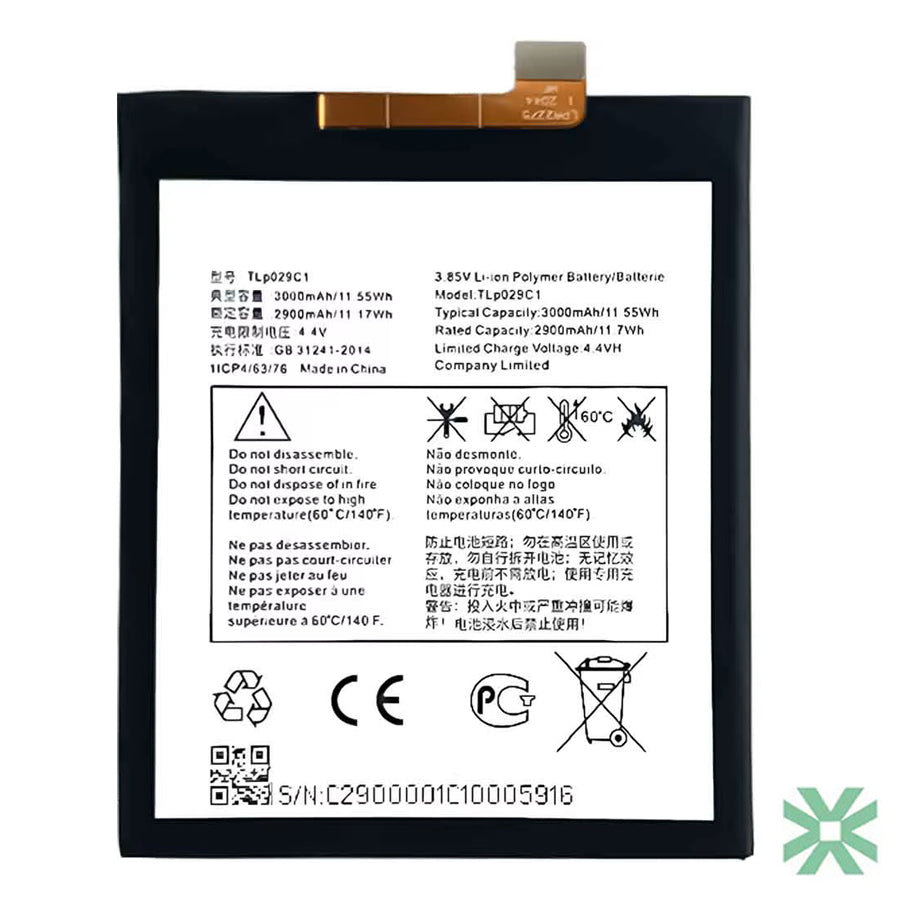 Alcatel 3C (5026D) Uyumlu Batarya Pil  3000 mAh (TLP029C1, TLP029C7)