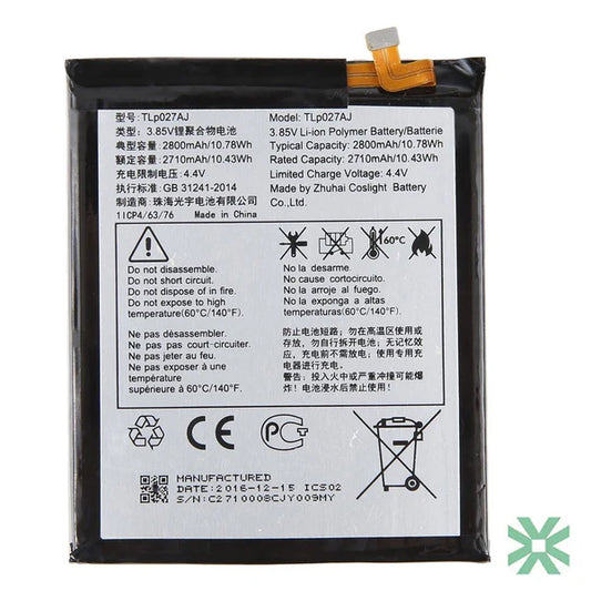 Alcatel 3 (5052D) Uyumlu Batarya Pil  3000 mAh (TLp029D1 - TLp029D7)