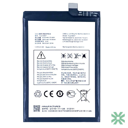Alcatel 5V (5060D) Uyumlu Batarya Pil 4000 mAh (TLP038C7)