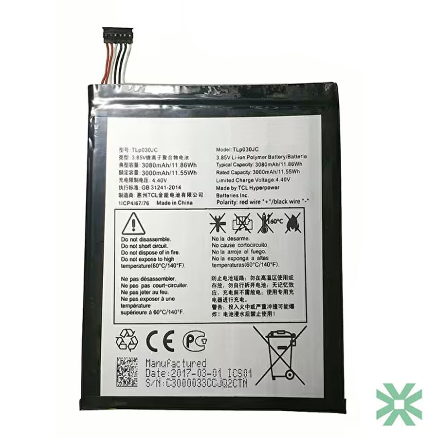 Alcatel A3 XL (9008X) Uyumlu Batarya Pil 3000 mAh (TLp030JC)