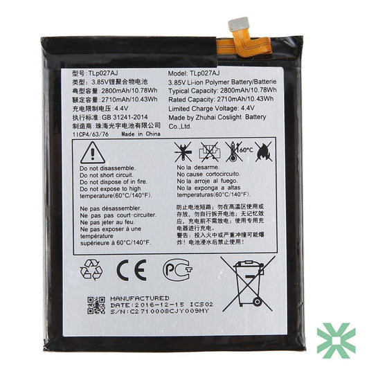 Alcatel Idol 5 (OT-6058X, OT-6058D) Uyumlu Batarya Pil 2850 mAh (TLP027A1 - TLP027AC)