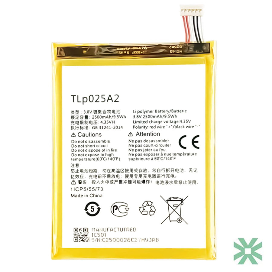 Alcatel Idol X+ (6043D) Uyumlu Batarya Pil 2500 mAh (TLP025A2 - TLP025A4)