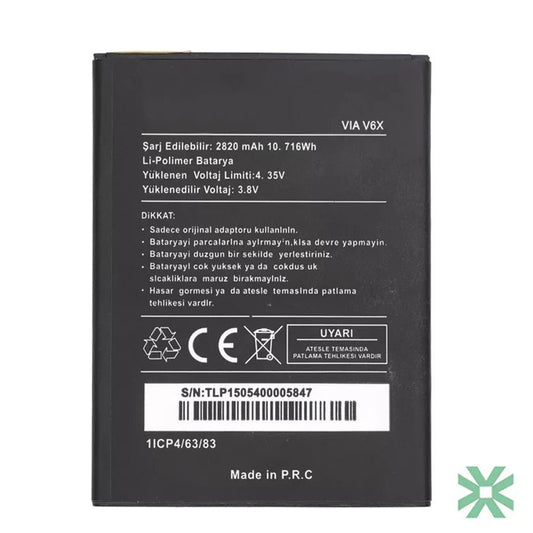 Casper Via V6X Uyumlu Batarya Pil 2820 mAh (TLP1505400005847)