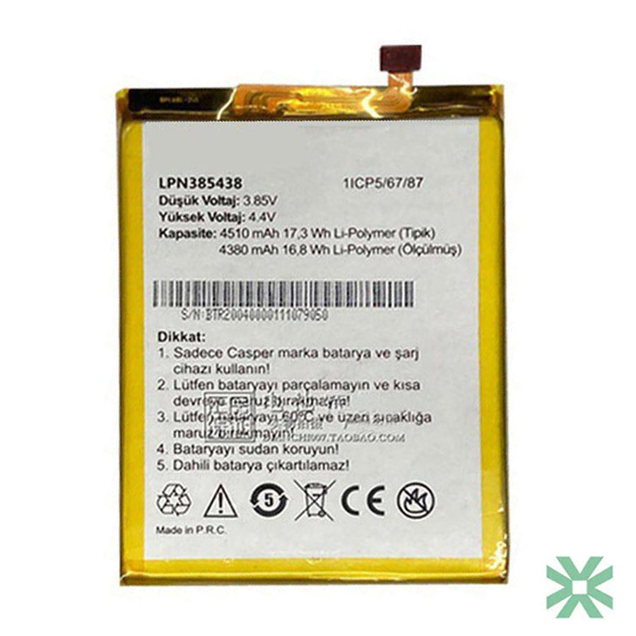 Casper Via X20 Uyumlu Batarya Pil 4510 mAh (1ICP5/67/87, LPN385438)