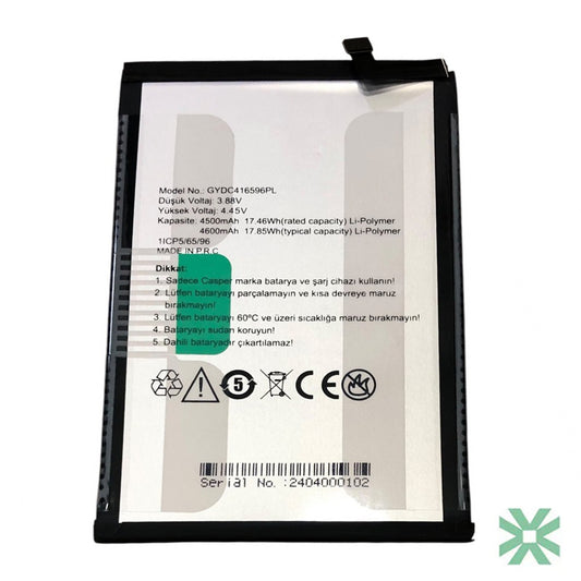 Casper Via X30 Uyumlu Batarya Pil 4600 mAh (GYDC416596PL)