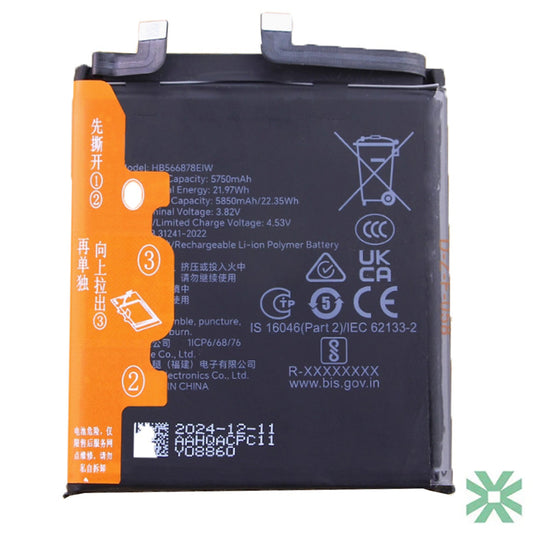 Huawei HONOR Magic 7 Pro (PTP-N49) Uyumlu Batarya Pil  5850 mAh (HB566878EIW)