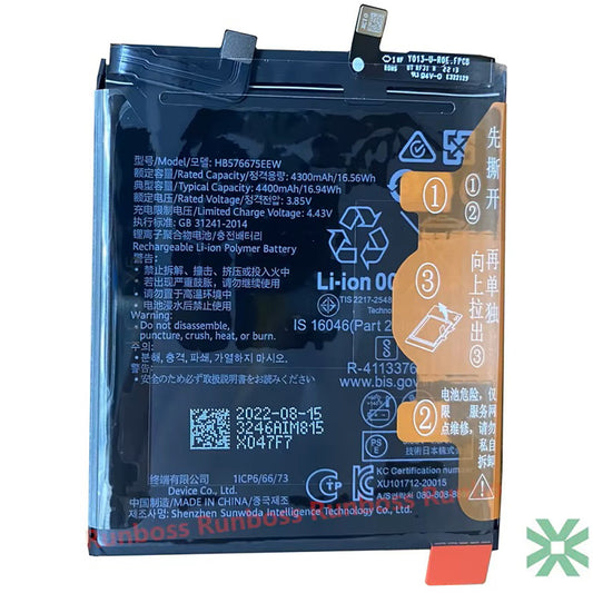 Huawei Mate 40 Pro 5G (NOH-AN00/NOH-AN01) Uyumlu Batarya Pil  4400 mAh HB576675EEW