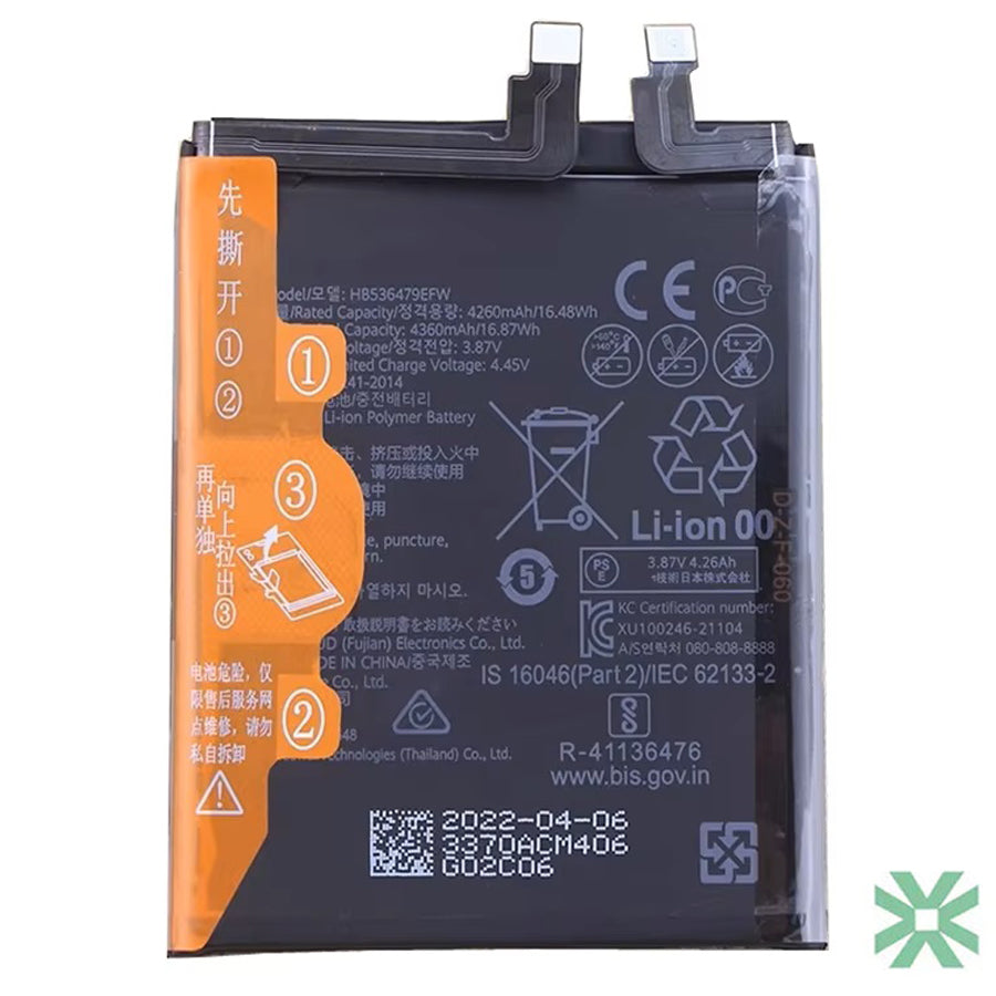 Huawei P50 Pro (JAD-LX9) Uyumlu Batarya Pil  4360 mAh HB536479EFW