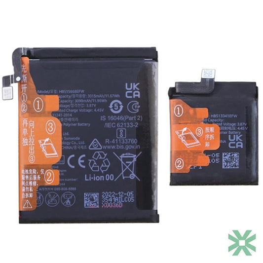 Huawei Pocket 2 (LEM-AL00) Uyumlu Batarya Pil  4520 mAh (HB557393EHW + HB306589ECW)