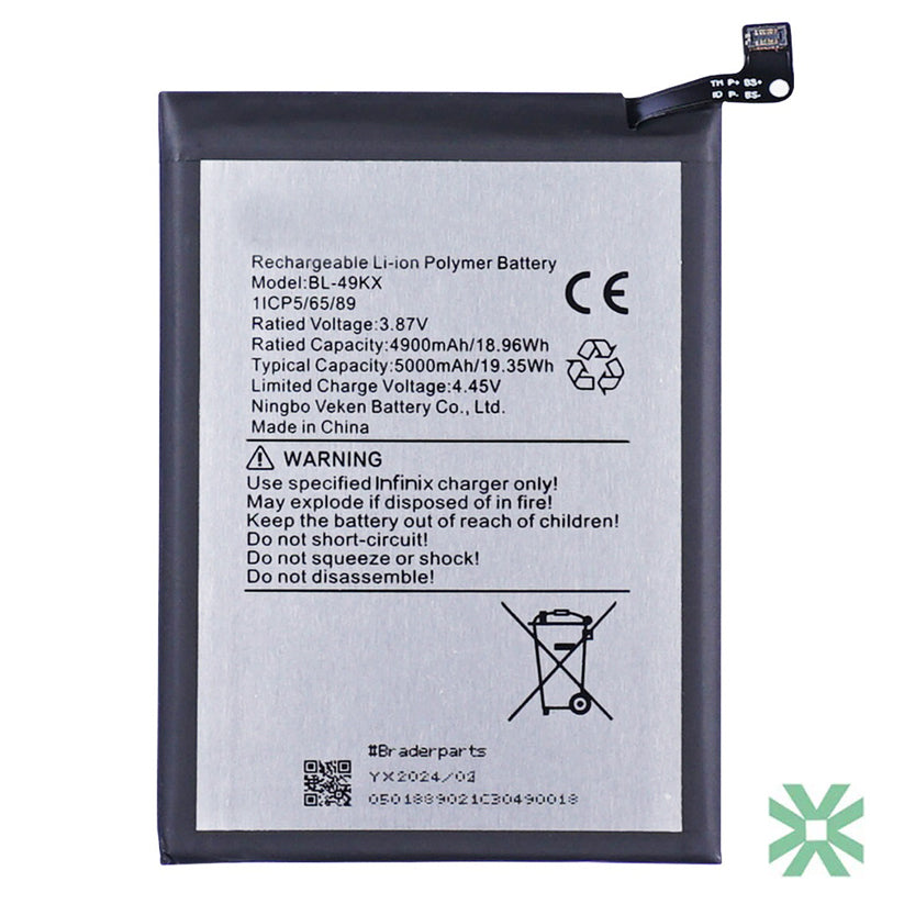 Infinix NOTE 12 5G (X671) Uyumlu Batarya Pil  5000 mAh (BL-49KX)