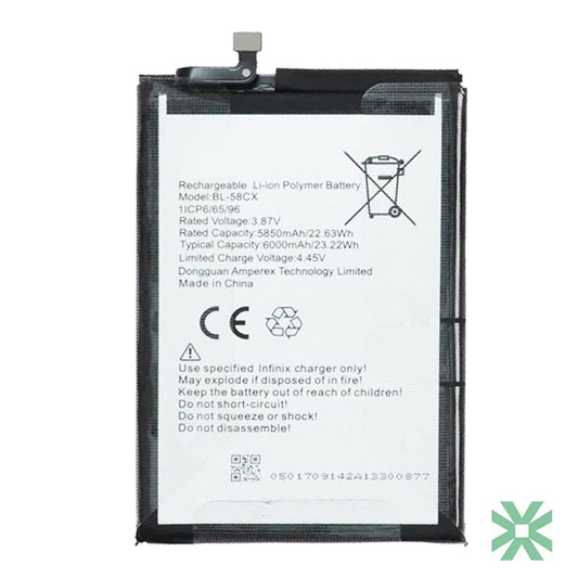 Infinix Smart 8 Plus (X6526) Uyumlu Batarya Pil  6000 mAh (BL-58CX)