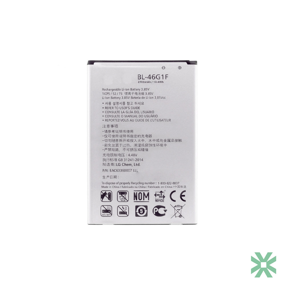 LG K10 2017 M250Y Uyumlu Batarya Pil BL-46G1F 2800 mAh