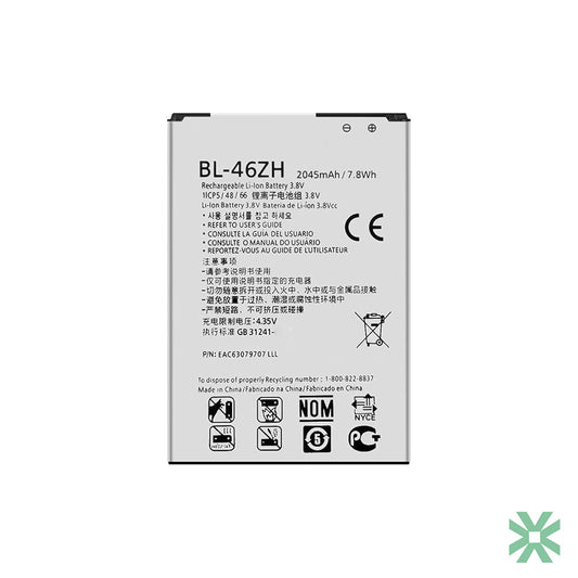 LG K8 2018 X210ulmg Uyumlu Batarya Pil BL-46ZH 2500 mAh