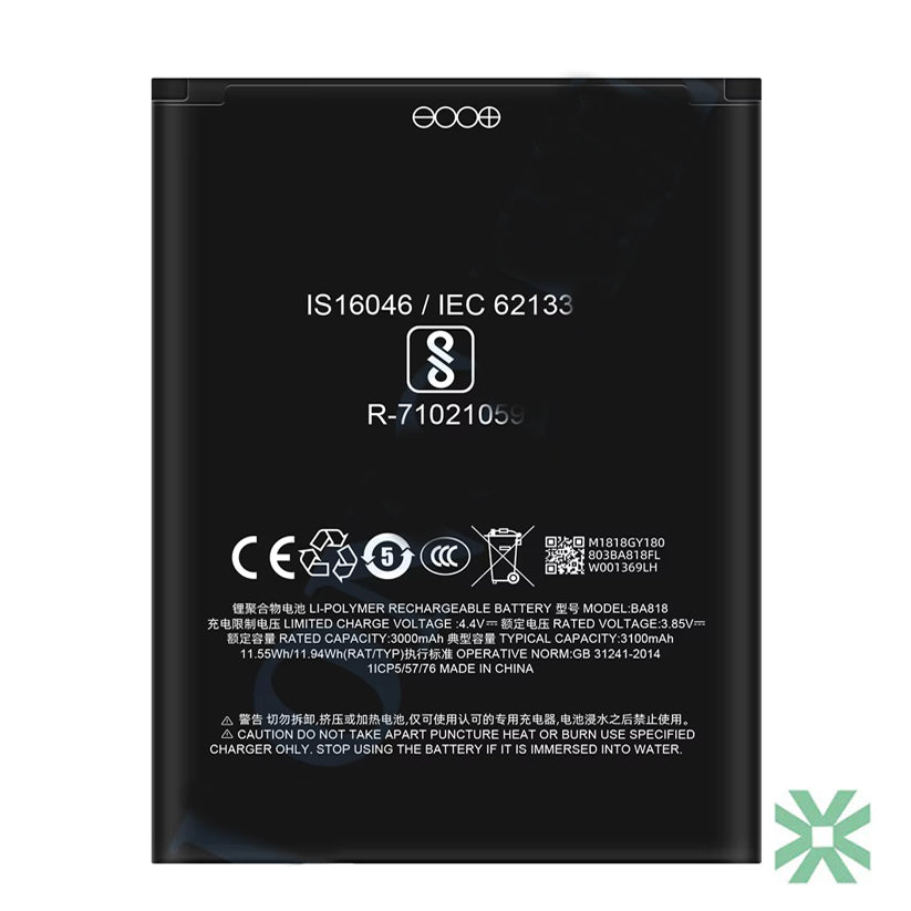 Meizu C9 (M1818, M1819, M818H, M819H) Uyumlu Batarya Pil 3000 mAh (BA818)