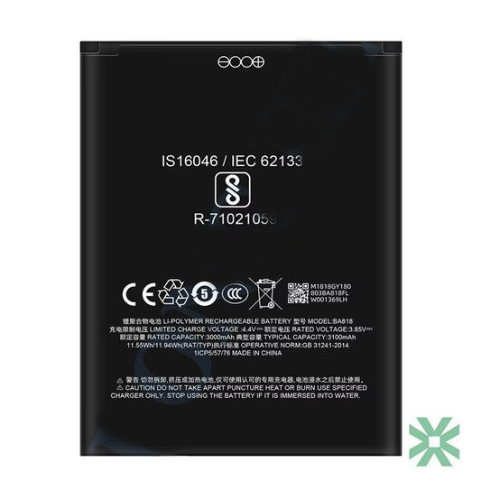 Meizu C9 (M1818, M1819, M818H, M819H) Uyumlu Batarya Pil 3000 mAh (BA818)