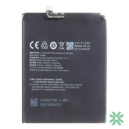 Meizu M15 Plus (M891Q, M891H) Uyumlu Batarya Pil 3500 mAh (BA891)