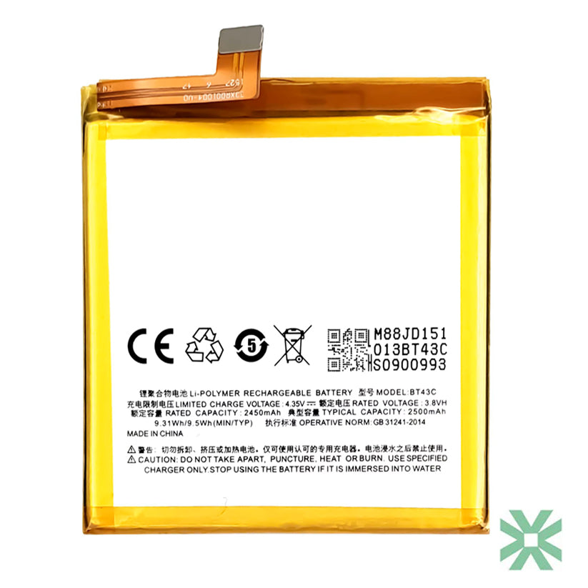 Meizu M2 (M578, M578H) Uyumlu Batarya Pil 2580 mAh (BT43C)