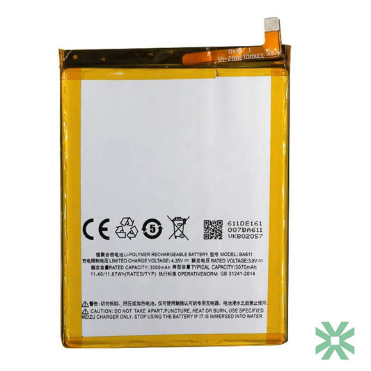 Meizu M5 (M611H, M611Y, M611Q, M611M) Uyumlu Batarya Pil 3070 mAh (BA611)