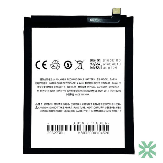 Meizu M8C (M810H, M810L) Uyumlu Batarya Pil 3070 mAh (BA810)